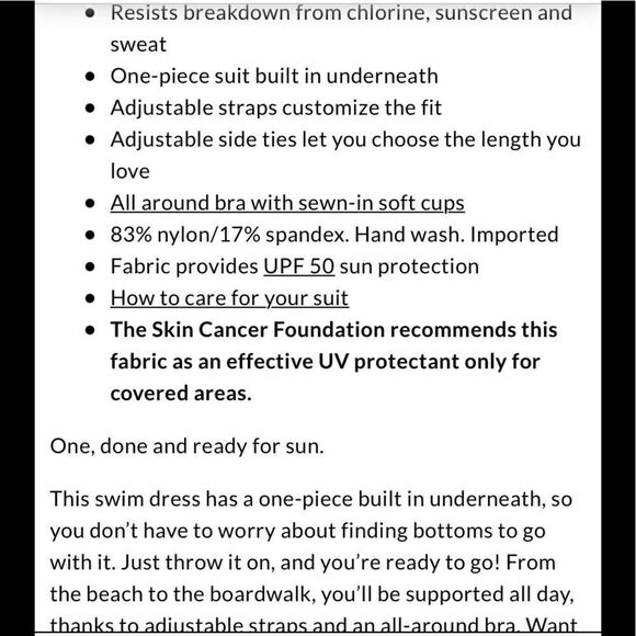 Land’s End Plus Regular size Swimsuit adjustable one piece dress panty Black Var - Picture 6 of 6